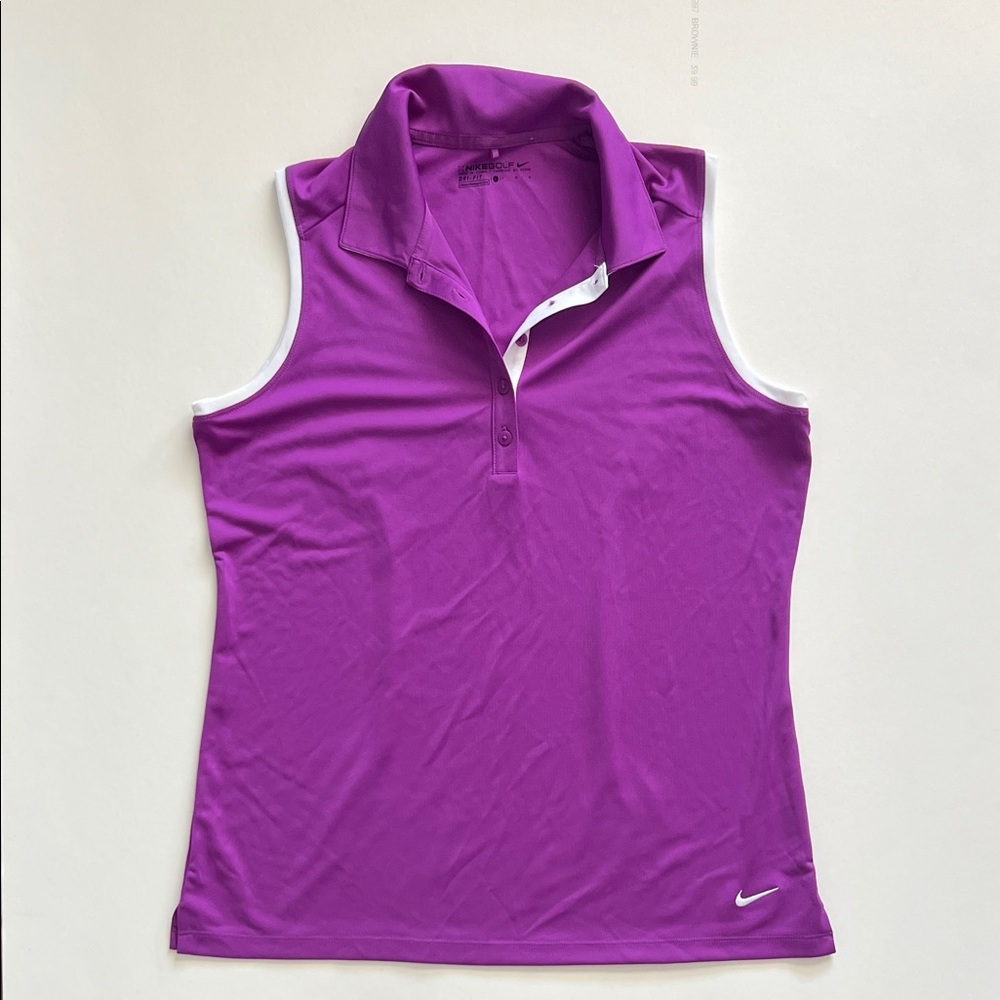 Nike Women's Purple Sleeveless Golf Top